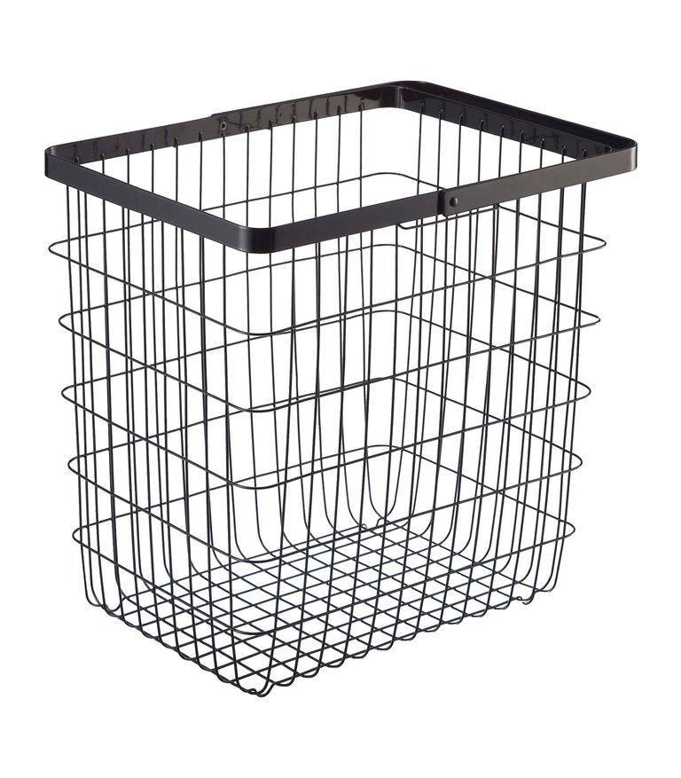 Wire Basket, 15" H - Steel - Black