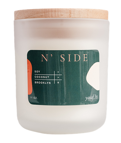yasaf, lit N'SIDE candle product