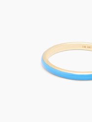 Enamel Diamond Ring - Sky Blue