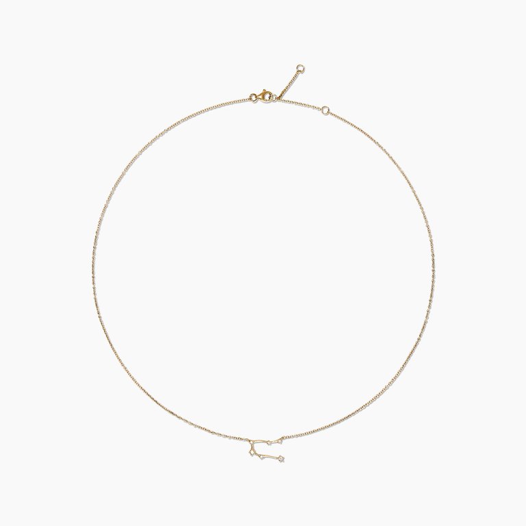 Constellation Diamond Gemini Necklace - Gold