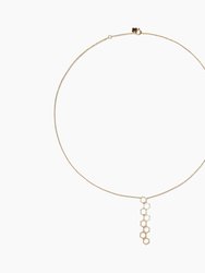 Honeycomb Linear Necklace - Yellow Gold