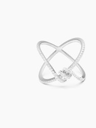 Knot Diamond Ring - White Gold