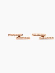 Parallels Bar Diamond Earrings