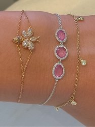 Pink Sapphire Diamond Bracelet