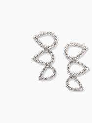 Raindrops Diamond Crawler Earrings - White Gold