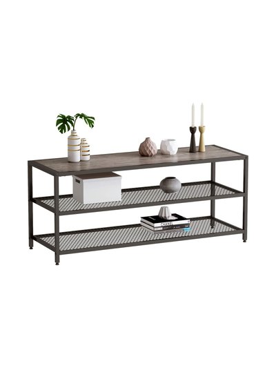 Year Color 3-Tier Entertainment Center Industrial TV Stand With Open Storage Shelves product