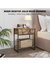 Industrial 2-Tier Nightstand With Drawer And Side Table For Small Spaces, Living Rooms, And Bedrooms.