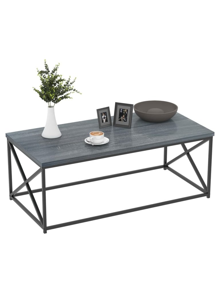 Modern Rectangle Farmhouse Coffee Table - Grey - Grey