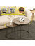 Round Industrial Nesting Coffee Tables Set Of 2 For Bedroom, Office, Living Room