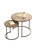 Round Industrial Nesting Coffee Tables Set Of 2 For Bedroom, Office, Living Room - Brown