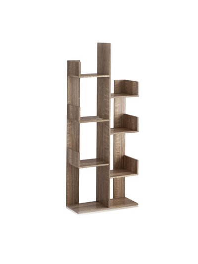 Year Color Rustic Wood Freestanding Industrial Bookshelf For Storage In Bedroom, Living Room, And Office product