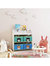Toy Storage Organizer With 6 Fabric Storage Bins And Book Display