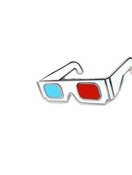 3D Glasses Pin - Red