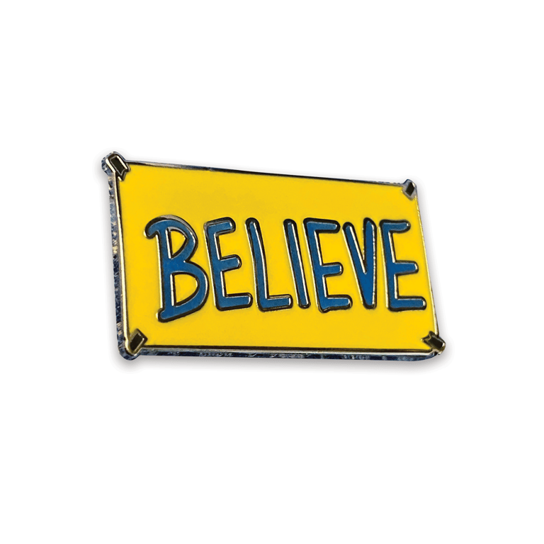 Believe Pin - Yellow