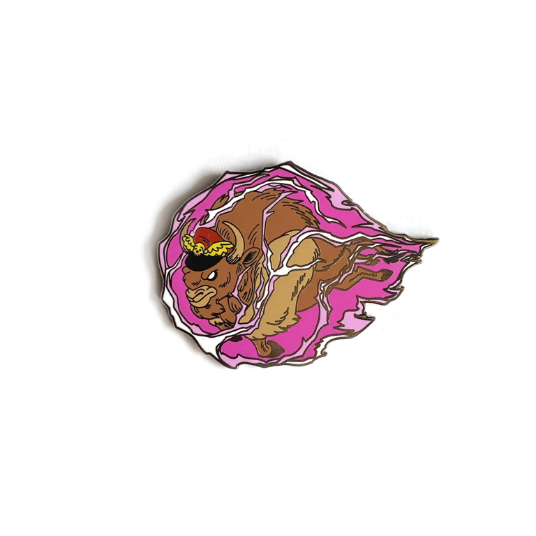 Bison By Kelly Turnbull Lapel Pin