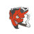 Smoking Devil by Coop Lapel Pin - Red