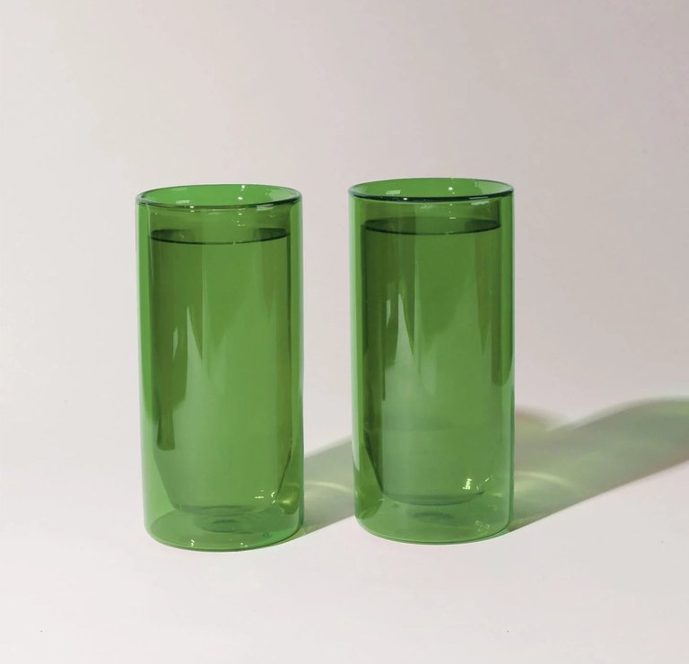 Double-Wall 6oz Glasses - Set of Two - Verde