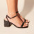 Diana Block Sandal In Black Leather