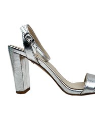 Hailey Dress Sandal In Silver Leather