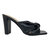 Hazel Knotted Dress Sandal In Black Leather - Black Leather