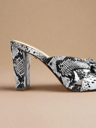 Hazel Knotted Dress Sandal In Snake Print