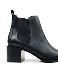 Melissa Chelsea Boot In Black Leather - Black Leather