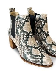 Melissa Chelsea Boot In Natural Snake Leather