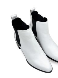 Melissa Chelsea Boot In White Leather