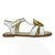 Miss Butterfly Sandal In White & Gold - Kids - White & Gold