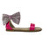 Miss Cambelle Crystal Bow Sandal In Hot Pink Patent - Kids