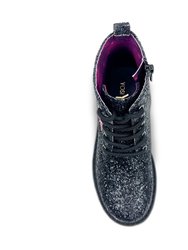 Miss Christie Boot In Black Glitter - Kids