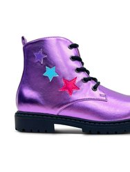 Miss Christie Boot In Lavender - Kids - Lavender Metallic