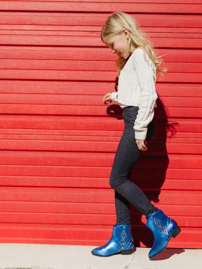 Yosi Samra Miss Dallas Gem Western Boot In Blue - Kids product