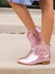 Miss Dallas Gem Western Boot In Pink - Kids