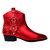 Miss Dallas Gem Western Boot In Red - Kids - Red Metallic