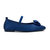 Miss Emory Flat In Navy Satin - Kids - Navy Satin