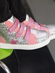 Miss Hannah Sneaker In Pink/Silver - Kids