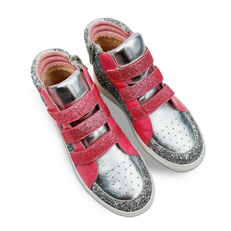 Miss Hannah Sneaker In Pink/Silver - Kids