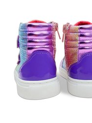 Miss Hannah Sneaker In Purple Multi - Kids