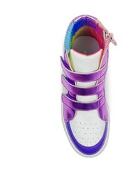 Miss Hannah Sneaker In Purple Multi - Kids