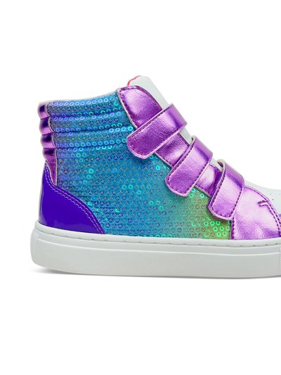 Yosi Samra Miss Hannah Sneaker In Purple Multi - Kids product