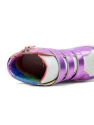 Miss Hannah Sneaker In Purple Multi - Kids