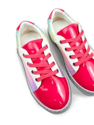 Miss Harper Sneaker In Pink Sequin - Kids