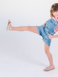 Miss Rivington Flip Flop In Silver Marble - Kids