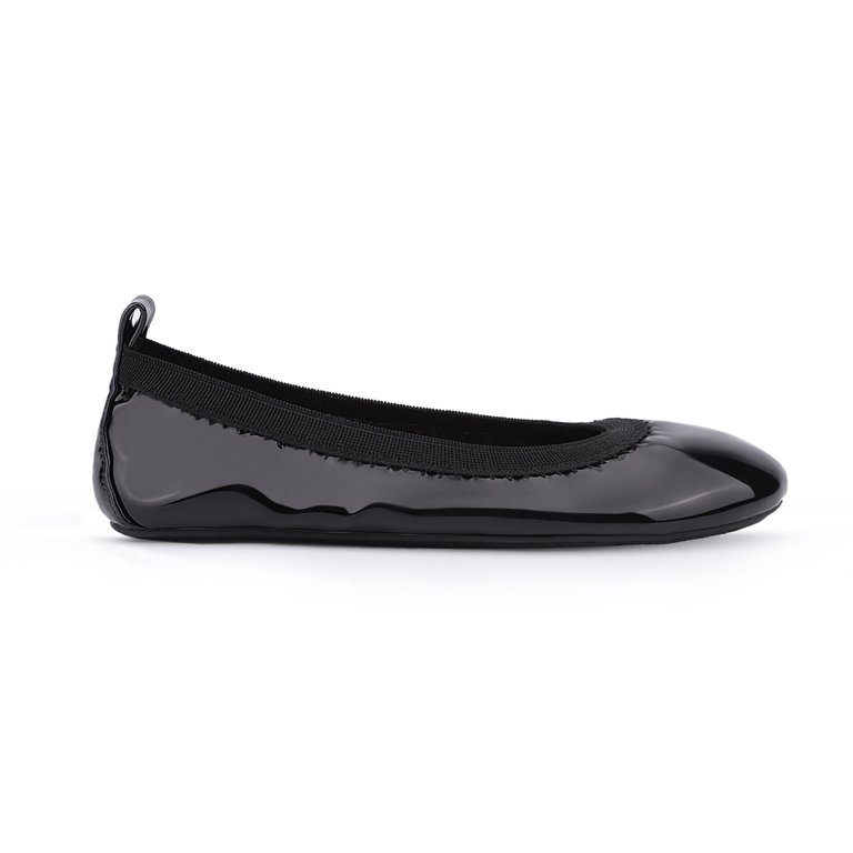 Miss Samara Ballet Flat In Black Patent - Kids - Black