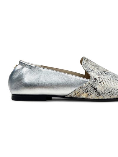 Yosi Samra Preslie Loafer In Silver Snake Leather product