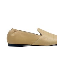 Preslie Loafer In Tan Reptile Leather - Tan Reptile Leather