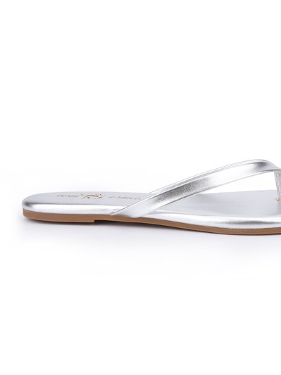 Yosi Samra Rivington Flip Flop In Silver Metallic product