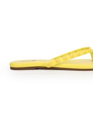 Rivington Stud Flip Flop In Canary Yellow - Canary Yellow