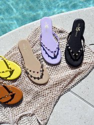 Rivington Stud Flip Flop In Lavender